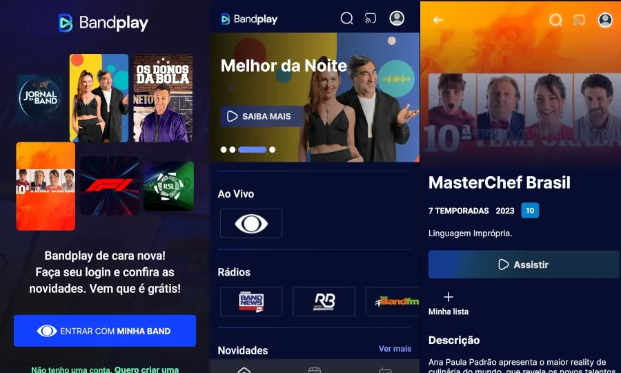 BandPlay - Assistir Tv Bando ao Vivo no Celular