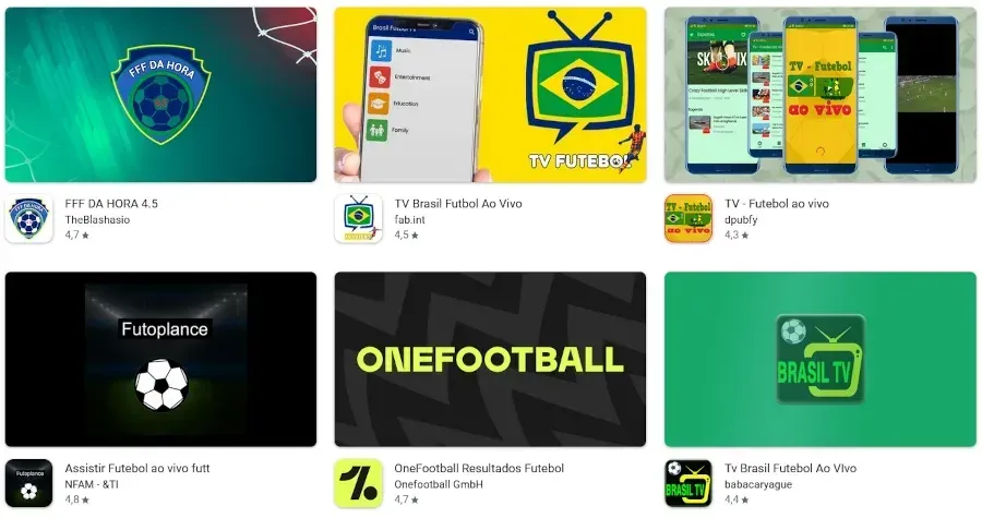 Aplicativos Assistir Futebol ao Vivo no Android